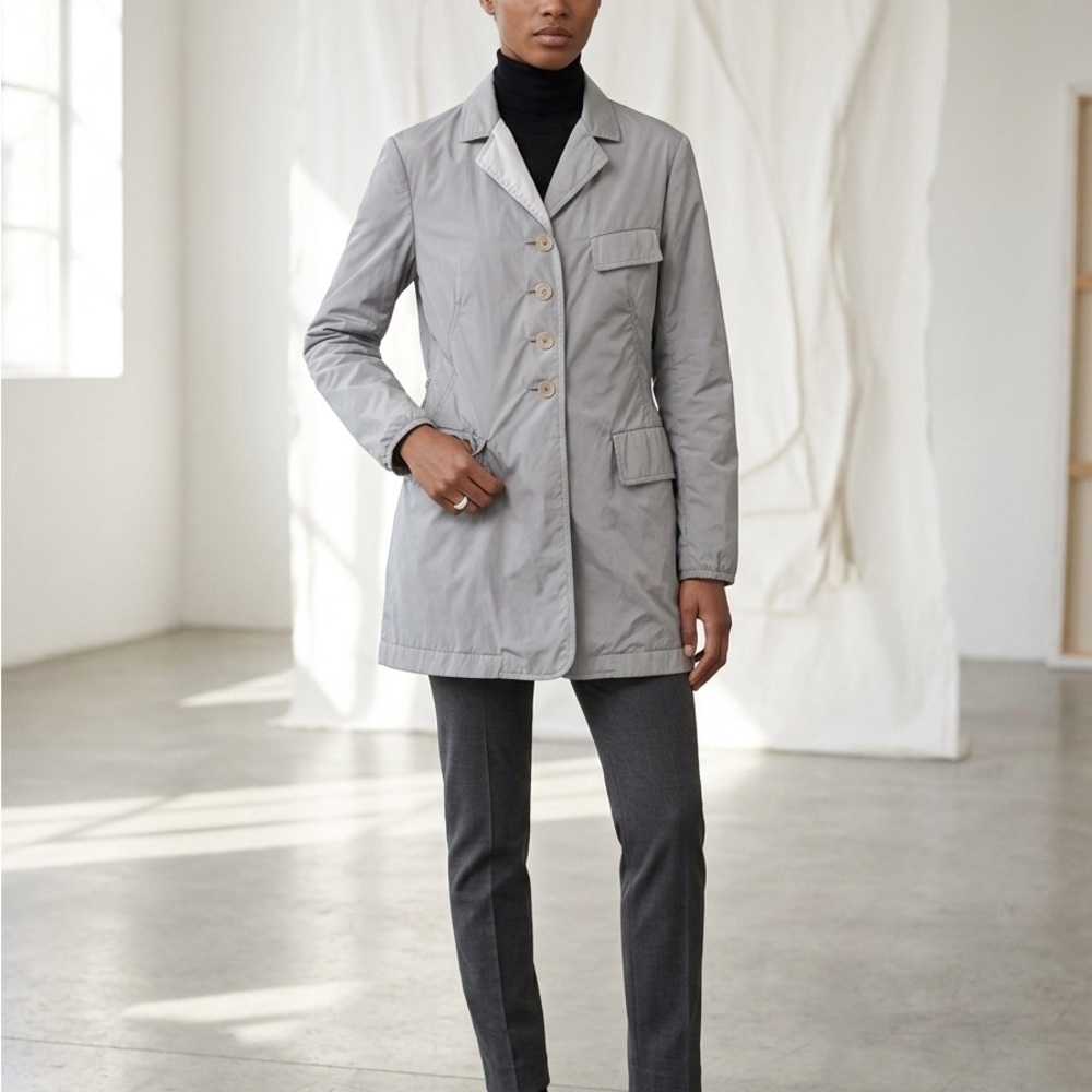 Jil Sander Gray Blazer Coat
